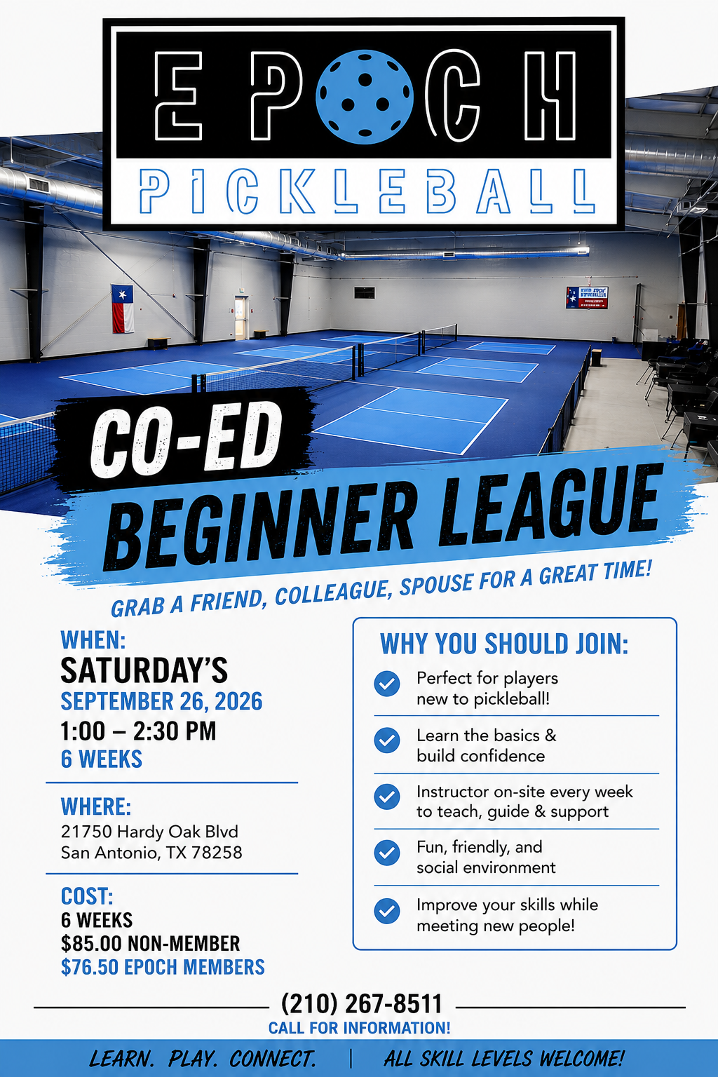 CO-ED Beginner League- EPOCH Pickleball